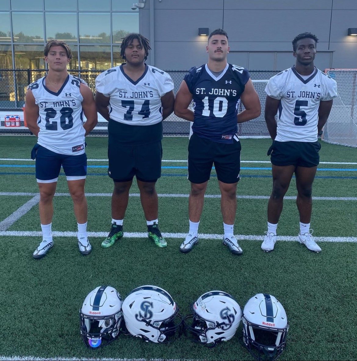 Your 2022 St. John’s Prep football captains. L to R: Carson Browne, Christian Difo, Mikey Nabbout and Jesse Ofurie. These young men are a GREAT representation of our program. Tremendously well deserved honor. Earned. #116