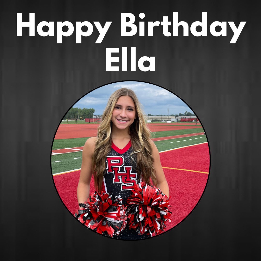 PortageHSDance's tweet photo. Happy Birthday to Junior Ella!  We love you and hope you have a great birthday! ❤️🤍🖤 https://t.co/5H0W9p94E9