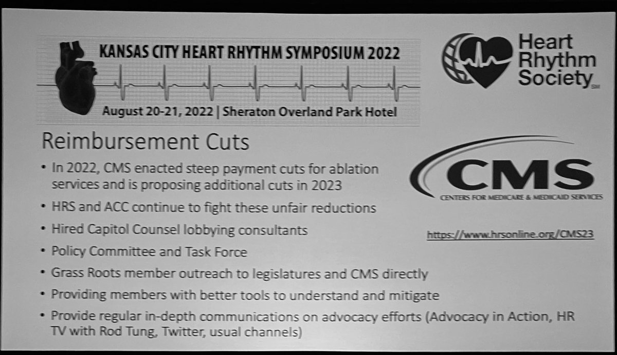 ⁦@AndrewKrahnMD⁩ highlights the efforts of ⁦@HRSonline⁩ in addressing the CMS cuts and invites all members to submit their comments to ⁦CMS