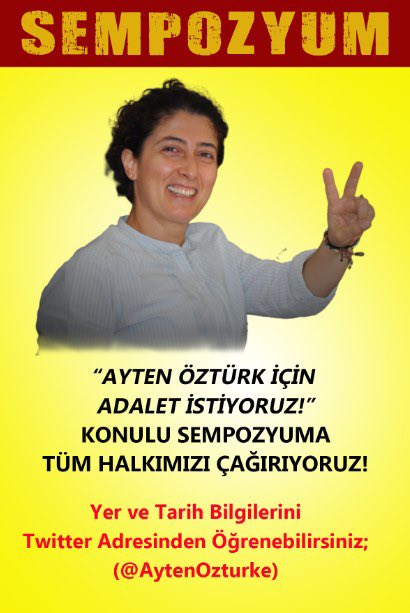 Ayten Öztürk Sempozyumu’na Tüm Halkımızı Şehit ve Tutsak Yakınlarımızı Davet Ediyoruz!

#AytenÖztürk ONURUMUZDUR!