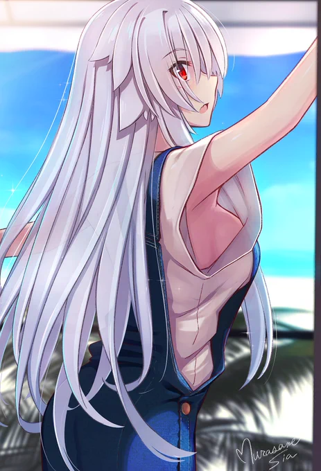 オリジナルで夏っぽいの。正直見てもらえるだけでもうれしいです(><#夏休みはフォロワーさんが増えるらしい 