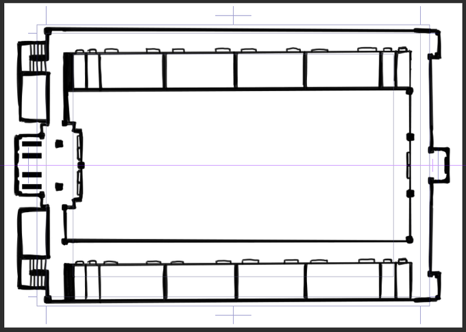 「教室の外窓は南向き」と聞いたのでそれっぽい感じに変えてみたけどこれどっかで見たような間取りだな?(死んだ目 