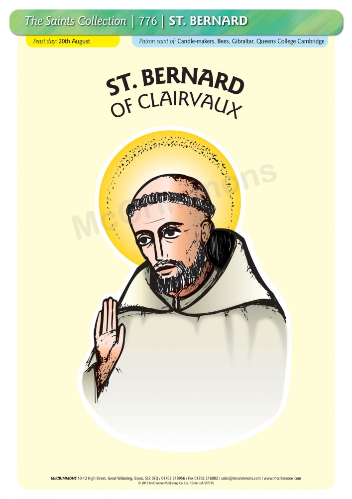 McCrimmons's tweet photo. St. Bernard of Clairvaux 😇

Patron Saint of Candlemakers, Bees and Gibraltar

#FeastDay 20 August

A3 Posters https://t.co/72yufQTm33

+ Boards, Banners, Roller-Banner and Lectern Frontals. We also personalise ✍️🎨 #SaintsCollection artwork, please enquire sales@mccrimmons.com https://t.co/g1SpLXI57K