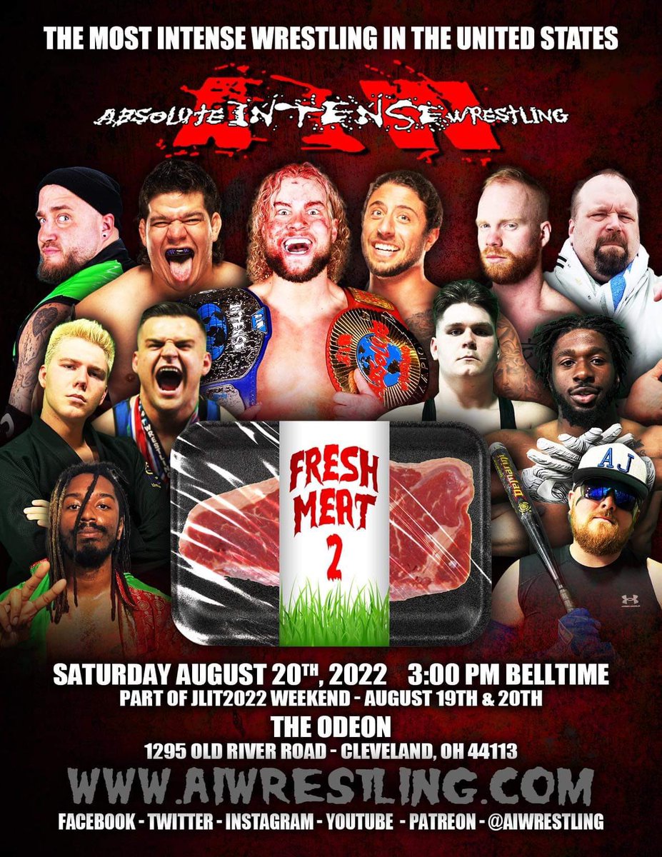 Austin_James23's tweet photo. Today is the day!! Fresh Meat 2!! Don’t miss out!! Also streaming live on @indiewrestling! #FreshMeat2 #AIW
Tickets:
https://t.co/S6oag3LIVB
Night 2 of Jlit:
https://t.co/acuuD2wlgG https://t.co/VFfi4fuPKg
