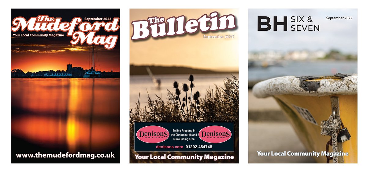 MudefordMag's tweet photo. The September editions of The MudefordMag, The Bulletin and BH Six and Seven are now available to read online at https://t.co/8WfldEeIOC 
#Local #Community #Magazine #localbusiness #Advertising #Mudeford #NewForest #Iford #KingsPark #littledown #Christchurch #Highcliffe #BH7 #BH6 https://t.co/hlowYs70q6