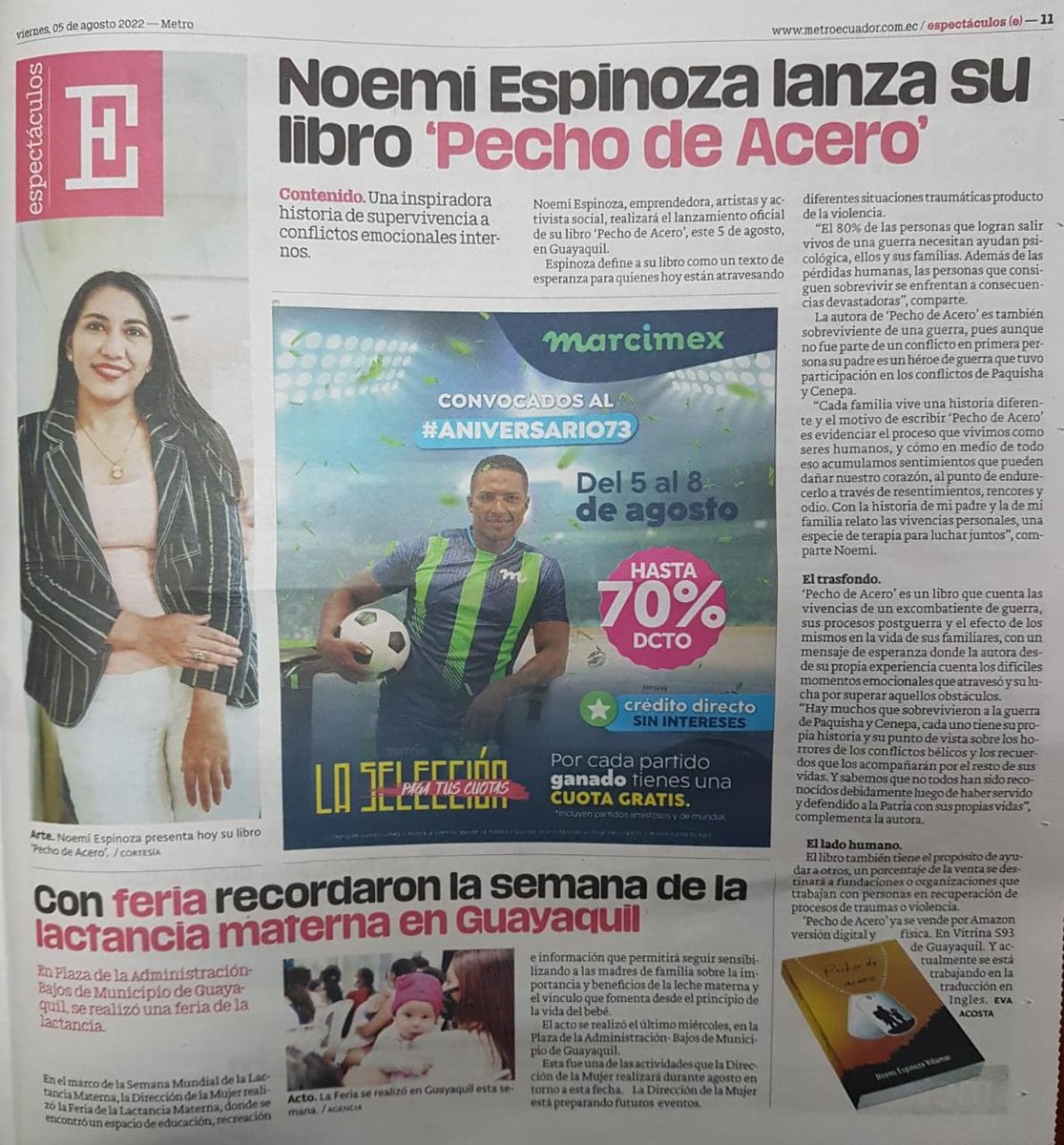 LPechodeAcero's tweet photo. Reportajes del libro: Pecho de Acero, encuentra el libro en Amazon y en Vitrina 593

#Book https://t.co/00jmAtBeba