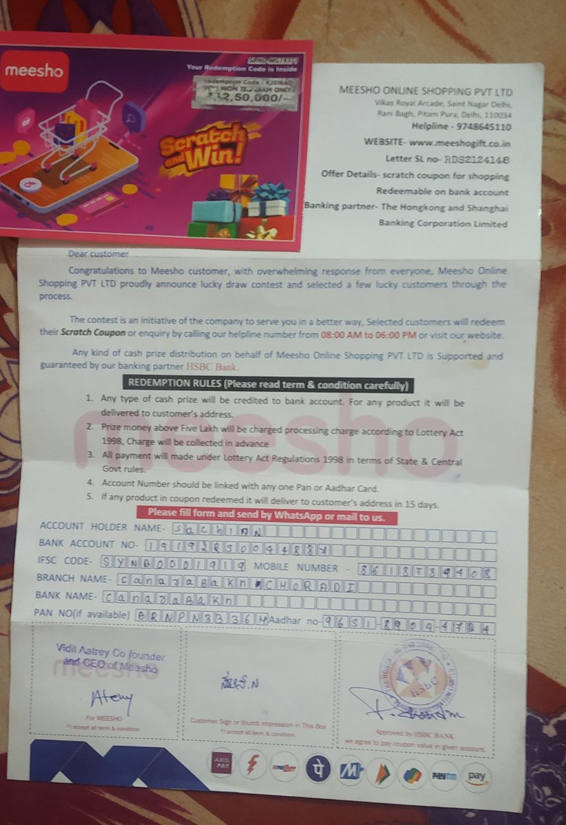 DoddamaneDinesh's tweet photo. @Meesho_Official   fraud is going on all over the country in your name.... 
Please have A look https://t.co/wMdqmvjhLE