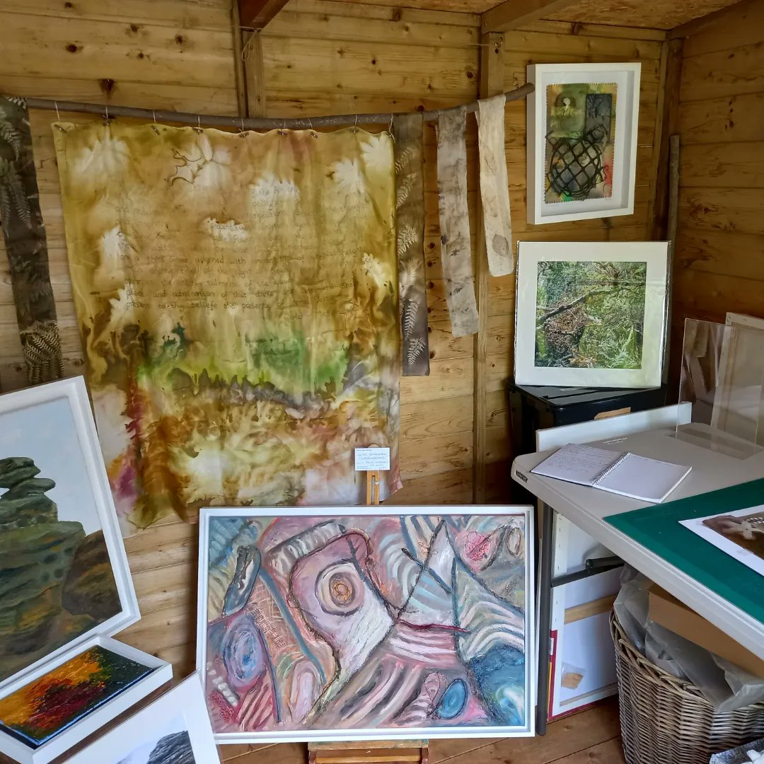 JaneCarlisleArt's tweet photo. A cornucopia of creative work on display in my studio shed for #niddarttrail both by myself and photographer @annalilleengen open 11-4pm today &amp; next Saturday 27th. Tomorrow &amp; next Sunday 28th I shall be exhibiting at the Artisan Market in Hampsthwaite https://t.co/znp1CFOyD1 https://t.co/gzpwDvChmk