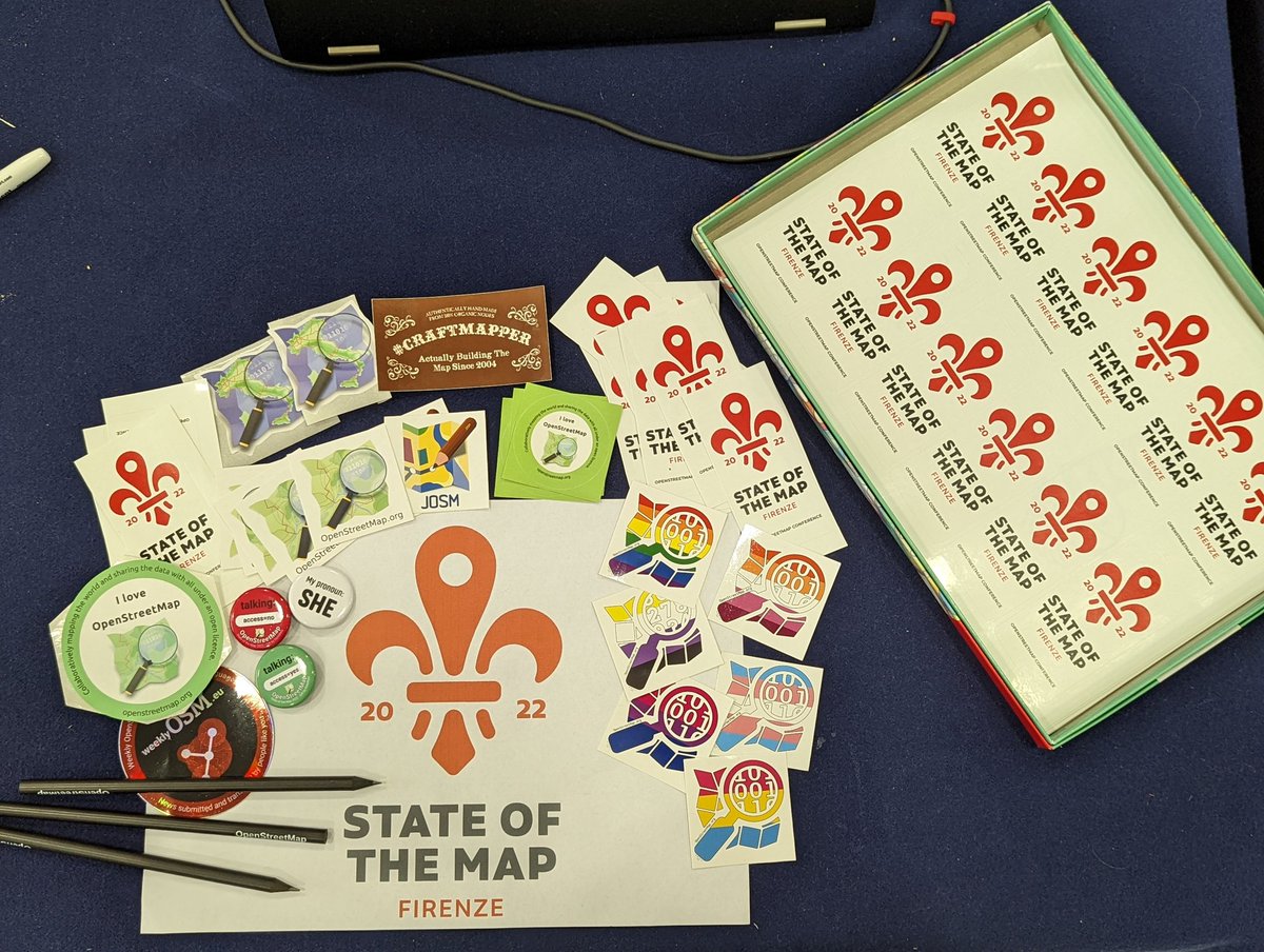 AnisaKuci's tweet image. We have some adorable #OSM swag at #SotM2022 in Florence, pass by the registration booth or the #OpenStreetMap Foundation booth to get your favourites!!

@WikimediaItalia
@OpenStreetMapIt 
@RainbOSM 
@weeklyOSM 
@josmeditor