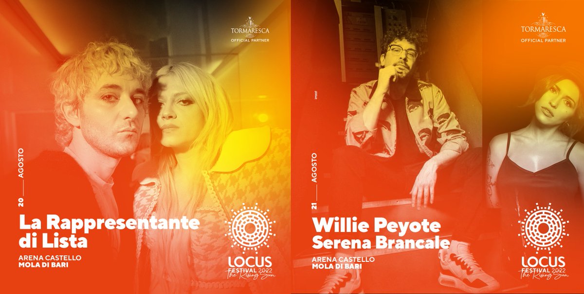 A Mola gli ultimi due grandi eventi del Locus 2022, con LRDL, Willie Peyote e Serena Brancale - mailchi.mp/bassculture/lo…