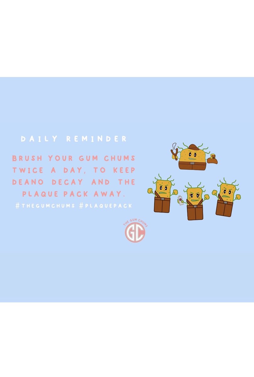 Don’t forget to brush your Gum Chums 🪥🦷 #thegumchums #plaquepack