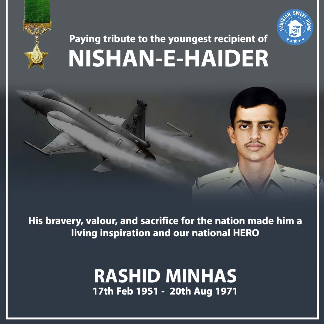 PSH__Official's tweet photo. RASHID MINHAS - YOUNGEST RECPIENT OF NISHAN-E-HAIDER
17th Feb 1951 -  20th Aug 1971
His bravery, valour, and sacrifice for the nation made him a living inspiration and our national HERO

#NishaneHaider #RashidMinhas #pakistan #pakistansweethome #Zamurradkhan https://t.co/848HRMuZQJ