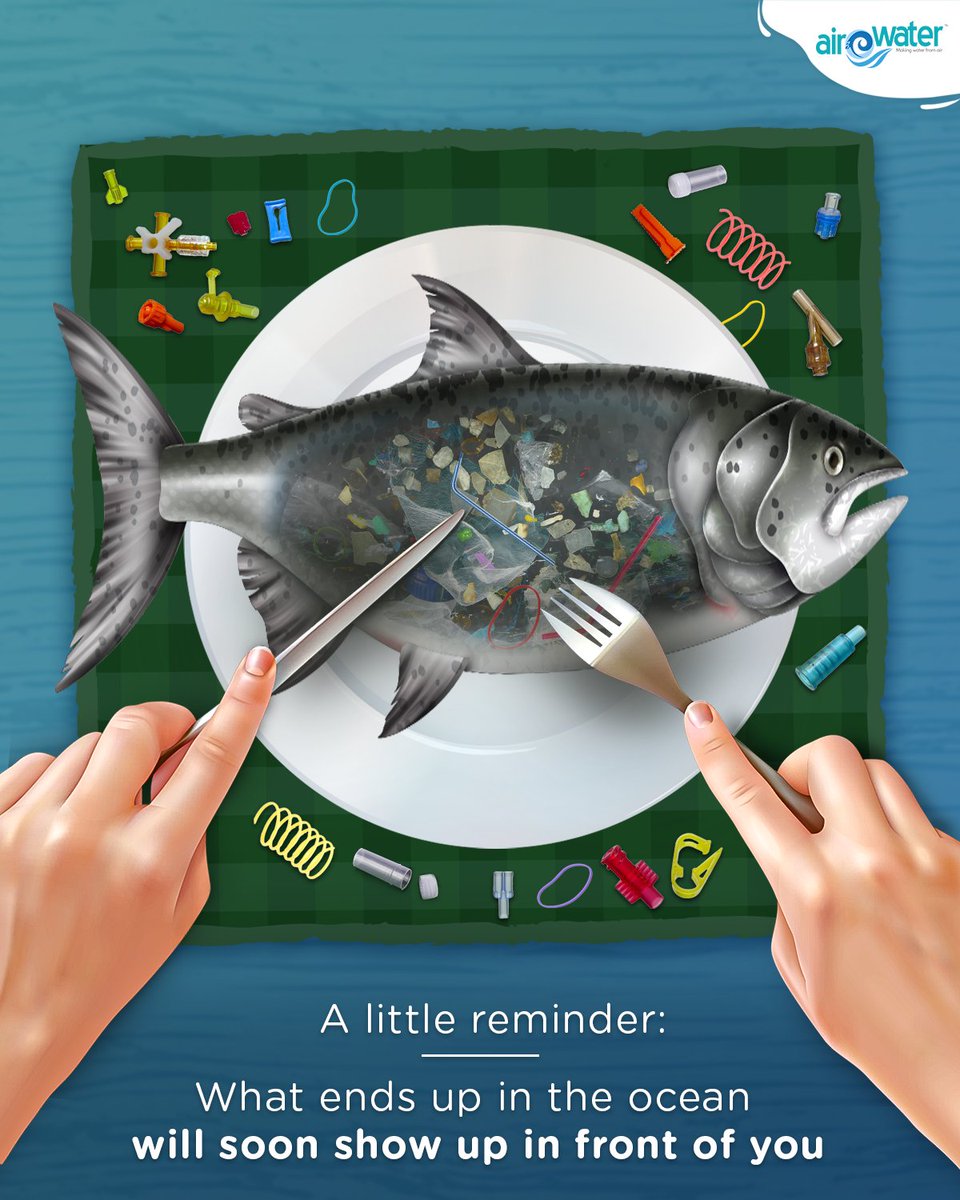 AirOWater's tweet photo. If we don't act now, by 2050 there will be more plastic than fish in the ocean.
Join us in the journey to create a better future for everyone. Let's switch to AirOWater.
#saveourocean #plasticpollution #saynotoplastic  #sdgs #ClimateEmergency #sustainabledevelopment #water https://t.co/gTcIBXljcm