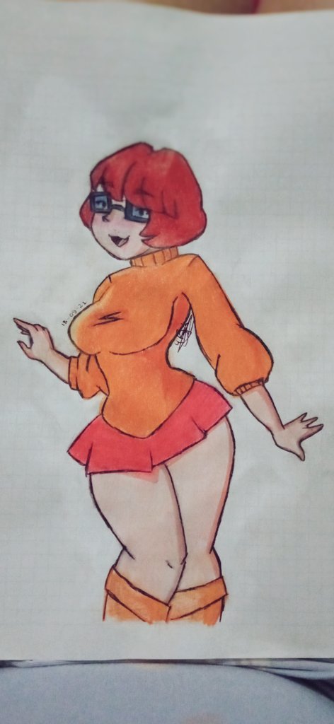 skitt_u's tweet photo. Nuevo dibujito, creo que empezaré a profanar 🤔🤔

#velmacosplay #velmadinkley #velma #chicastetonas #scoobydoocosplay #dibujos #artistsontwitter https://t.co/DcqpInIvmr