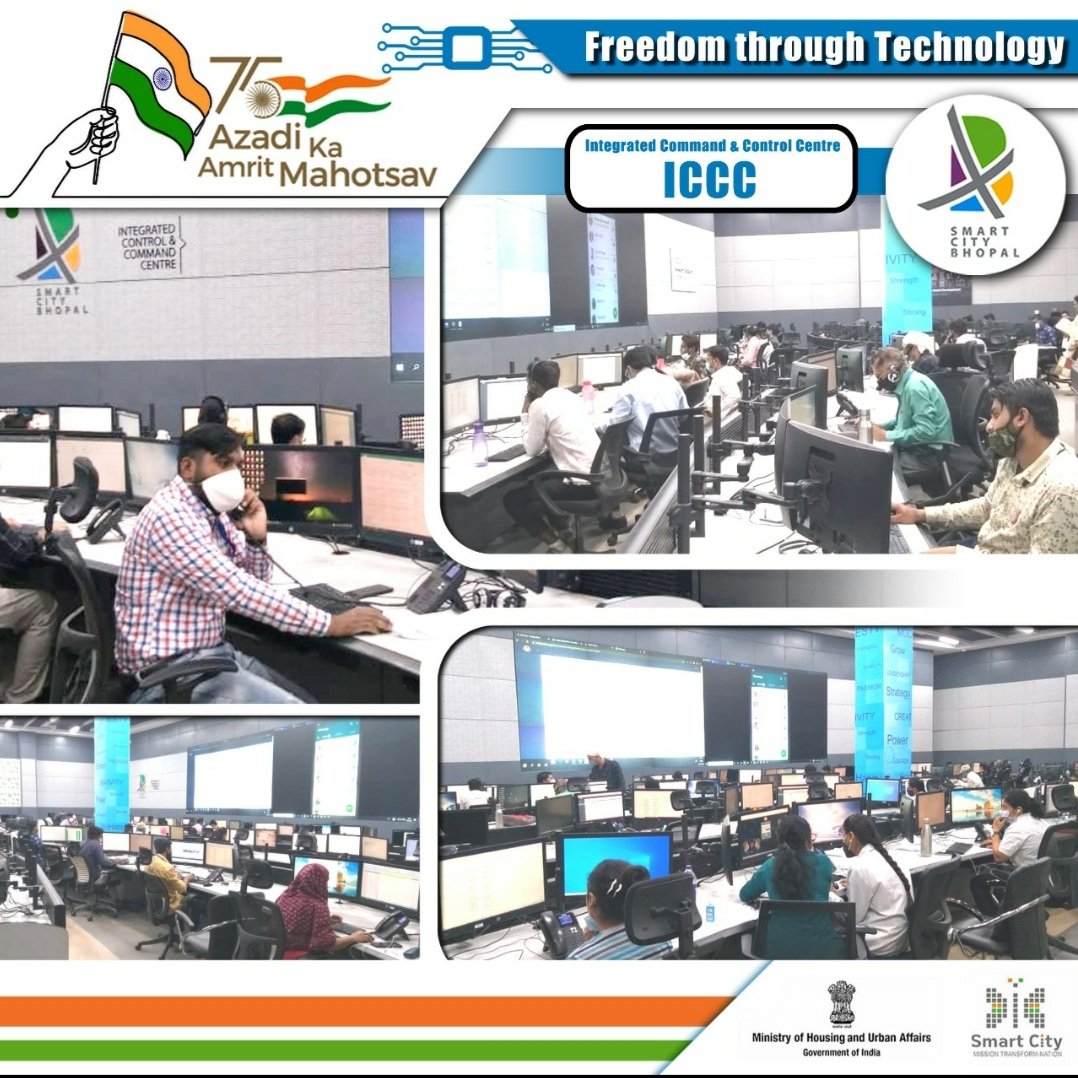 bhopal_bscdcl's tweet photo. Regular monitoring of patients infected with Covid-19,health guidance to them & their families is done through the call centre set up at Integrated Command & Control Centre #ICCC of #BhopalSmartCity
#Freedom_Through_Technology
#100ICCC
#75impactstoriesICCC
#azadikaamrutmahotsav https://t.co/kUSwxD8qZi