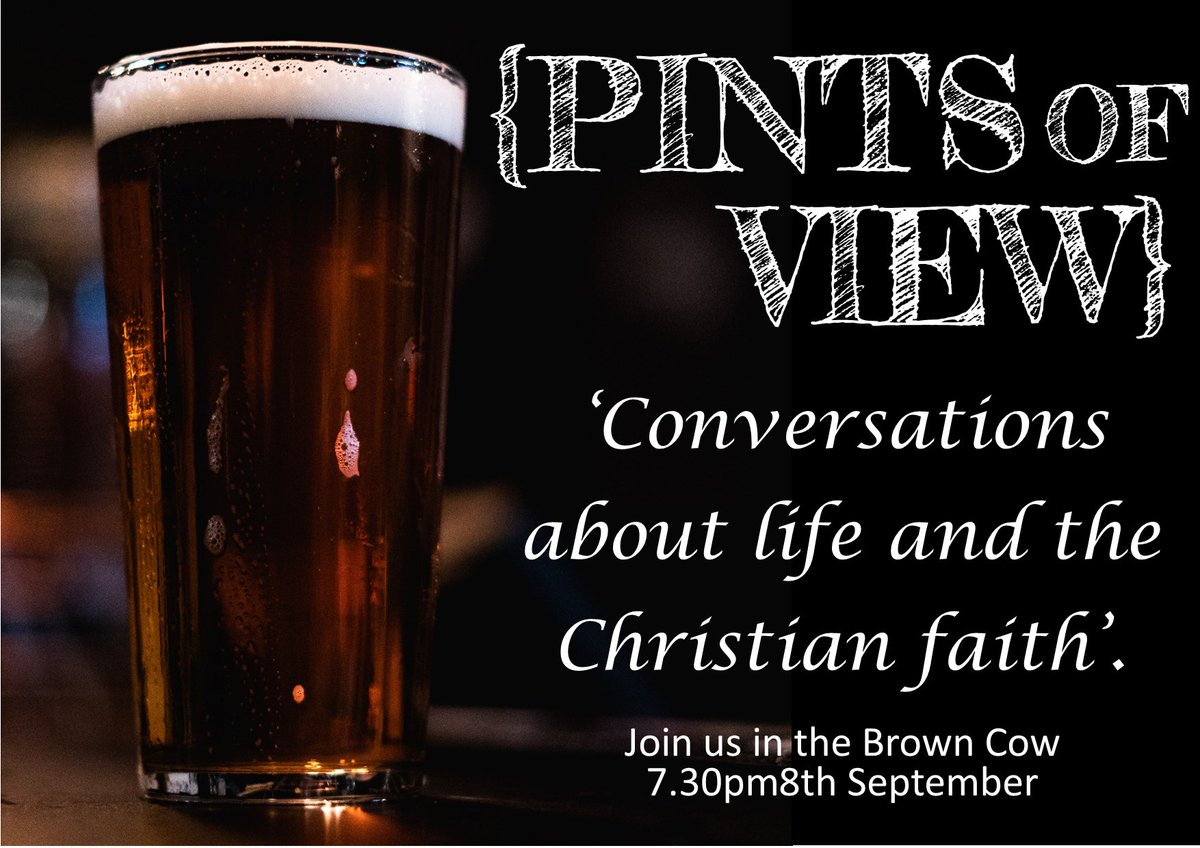Pints of View is starting soon!

Each week will have a theme, from events in the news to how prayer can help us grow, exploring the deeper meaning of the Eucharist to unpacking just what happens when we celebrate Christmas.

#AllAreWelcome