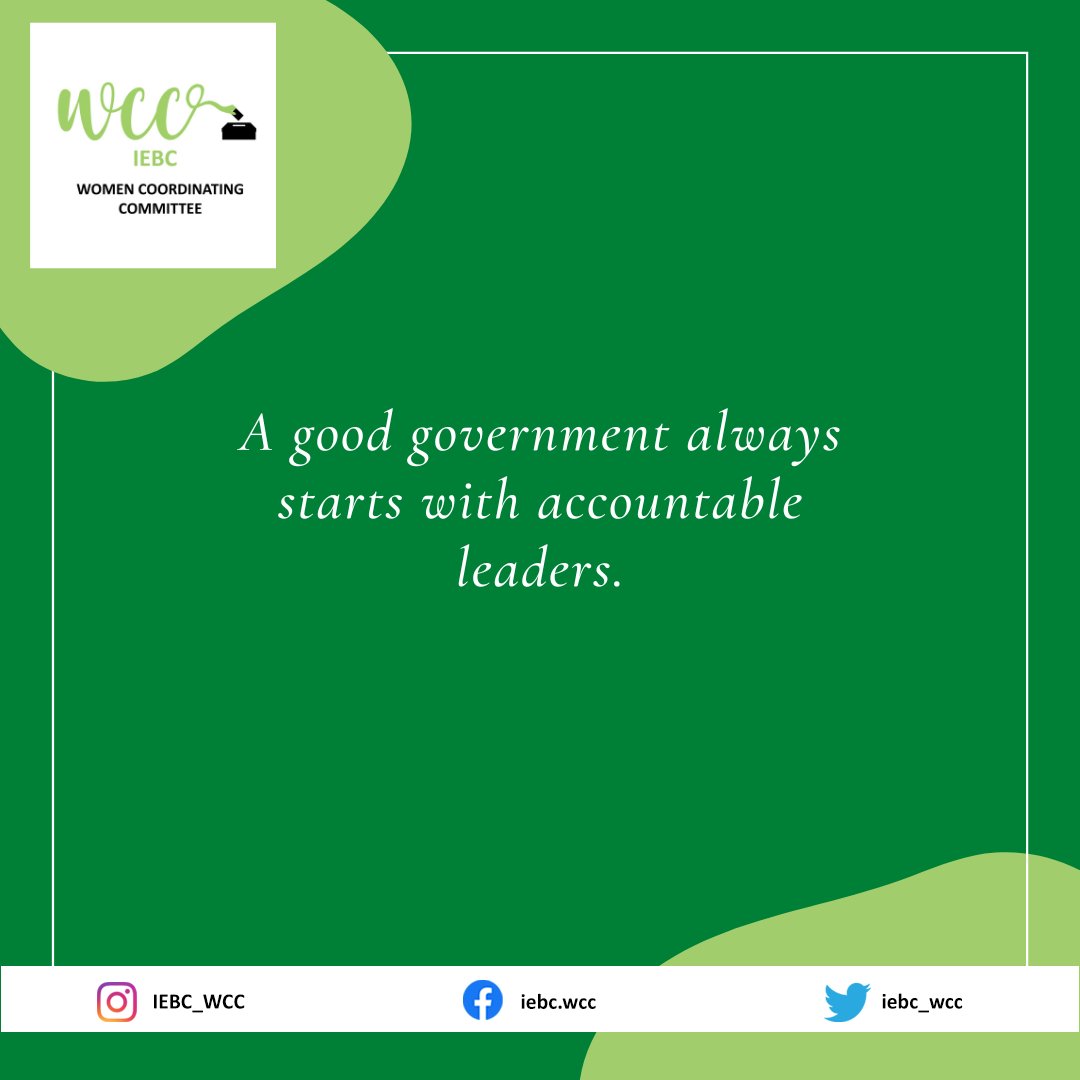 Whether we elected them or not, we have to take on the responsibility of holding our leaders accountable. #Elections2022 #ElectionsKE #KenyaDecides2022 #IEBCWCC2022 #IEBC