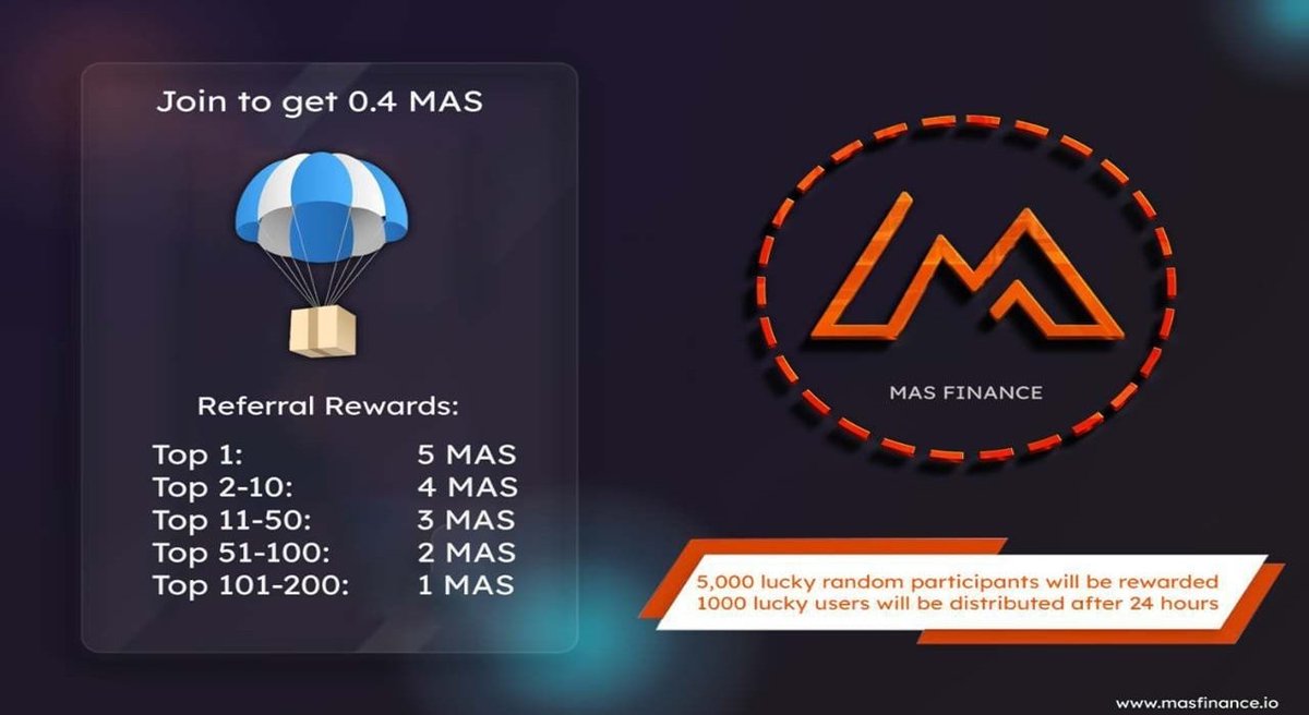 Airdrop6_com's tweet photo. New #airdrop: MasFinance
Reward: 0.4 MAS (~$5)
News: TechRate
Distribution date: September 10th

🔗Airdrop Link: https://t.co/BUDMFb9D3E https://t.co/scjrSiFZDm