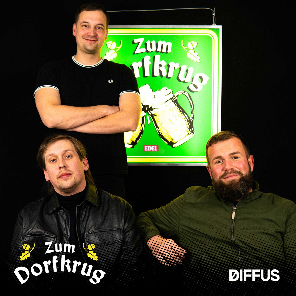 DIFFUSMagazin's tweet photo. Neue Folge ZUM DORFKRUG Podcast mit @ZGZGNMSKLN und Monchi von @feinesahne – ab jetzt überall, wo es Podcasts gibt. 🍻 https://t.co/iHVvuMt7g5 https://t.co/ZH1dxkrCUP