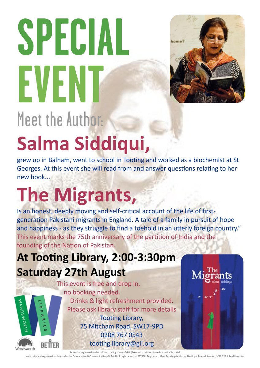 tootingnewsie's tweet image. Free &apos;Meet The Author&apos; event at @TootingLibrary next Sat 27 August, 2pm-3.30pm. No booking required - just drop in. Light refreshments provided.
#TootingBroadway #TootingLibrary #Tooting