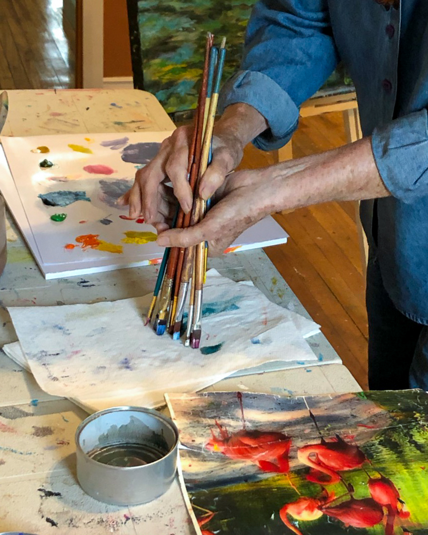 An oil painting in progress by mill artist Brenda Loschiavo's student! Brenda offers workshops to all skill levels, beginners welcome. Sign up for a workshop with Brenda and see what other workshops we have to offer at the link in our bio!