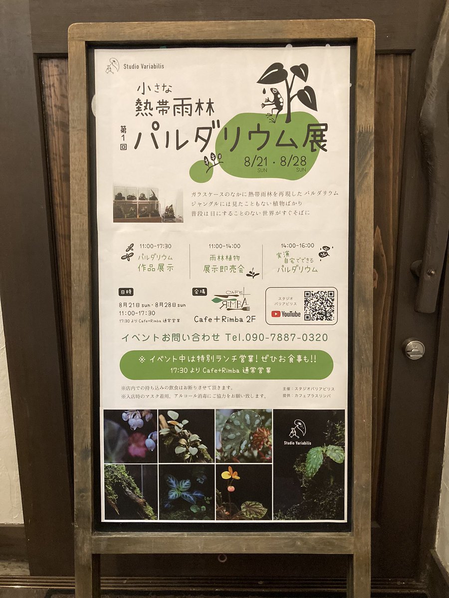 caferimba78's tweet photo. 8/21と8/28のスタジオバリアビリスさん@AquaShisho によるパルダリウムイベントの看板完成です^ ^
当日はイベント限定ステッカーも貰えるよww
RIMBAは11時から14時の間ランチ営業を致しますので、皆さま是非エビもパルダも観に来て下さい^ - ^
#cafeRIMBA
#パルダリウム https://t.co/hn3ZbZ2rno
