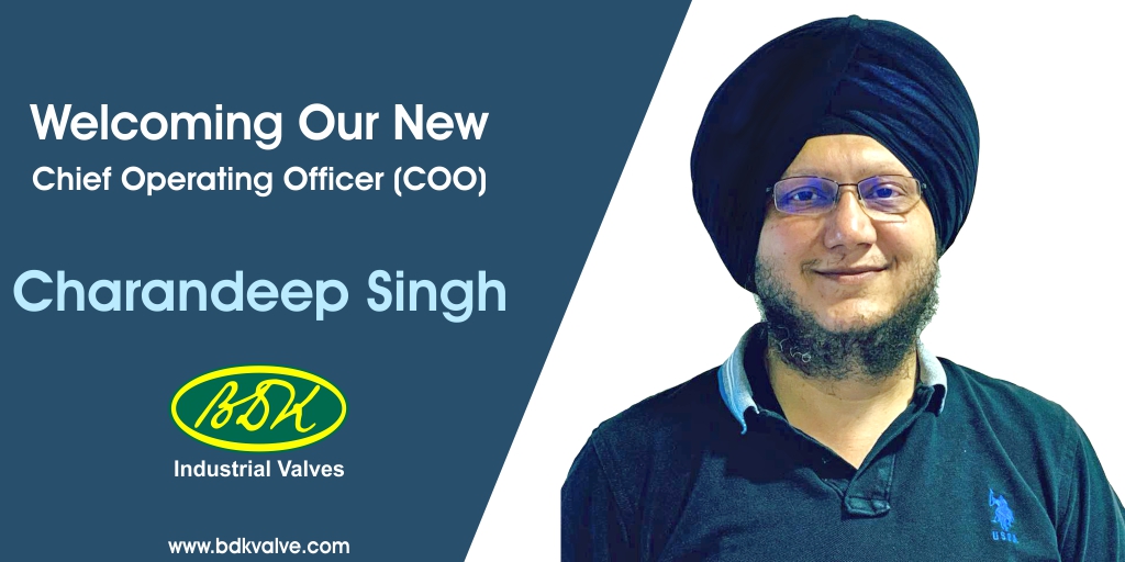 We are pleased to announce the appointment of our new Chief Operating Officer Mr. Charandeep Singh.
#BDKValves #Valves #TeamBDK #NewCOO #ChiefOperatingOfficer #BDKTopManagement