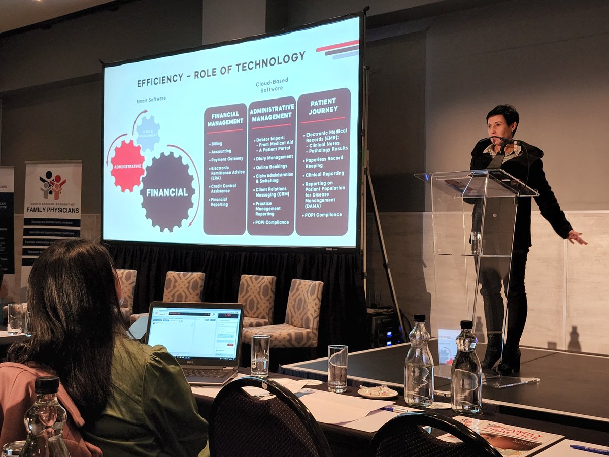 #SANFPC22 seminar organised by our #privatesector interest group.  The first part focused on setting up a specialist family physician #privatepractice. The second part showcased three stories on how #familyphysicians developed their practices to make a difference. 
 #hcsmSA #UHC