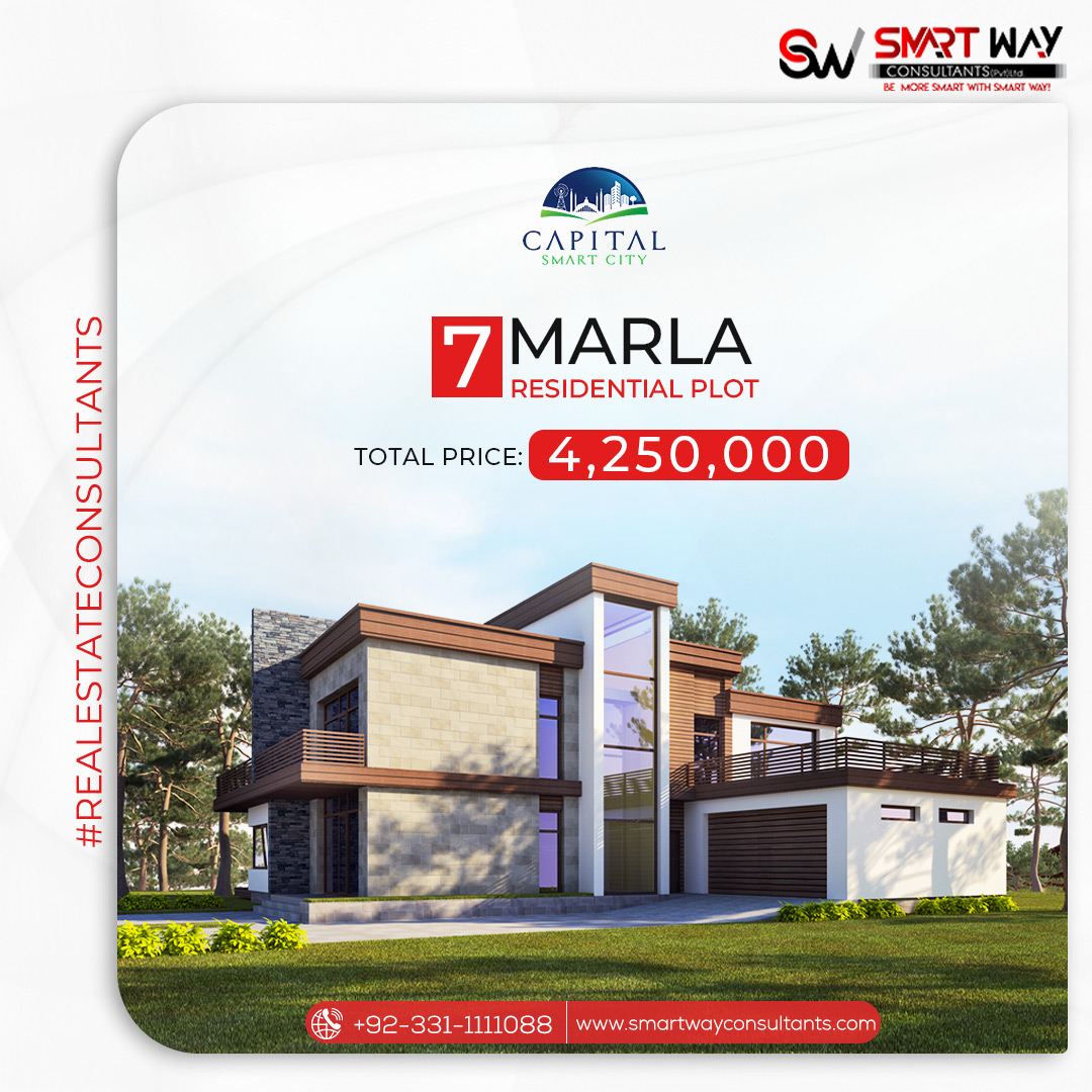 PvtSmartway's tweet image. Everyone desires to live in the most beautiful city in Pakistan. Capital Smart City has fulfilled your dream of living a lavish life in Islamabad. Capital Smart City provides affordable bookings with luxurious facilities and amenities. 

#capitalsmartcity #7marlaplot #smartway