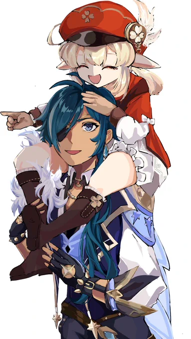 クレーちゃんとディオナと義兄弟  #原神  #Kaeya  #Diluc 