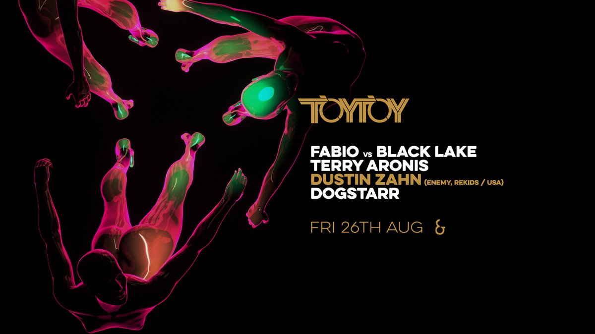 And (@andclubza) on Twitter photo Next Friday for the first time in SA, TOYTOY welcomes Dustin Zahn! Alongside residents <a href="/fabio909/">Fabio Di Cosmo</a>, Black Lake, Terry Aronis and Dogstarr.
Tickets โย howler.co.za/tt26aug22
Art by <a href="/rosebonica/">Rose Bonica</a>. Next Friday for the first time in SA, TOYTOY welcomes Dustin Zahn! Alongside residents <a href="/fabio909/">Fabio Di Cosmo</a>, Black Lake, Terry Aronis and Dogstarr.
Tickets โย howler.co.za/tt26aug22
Art by <a href="/rosebonica/">Rose Bonica</a>.