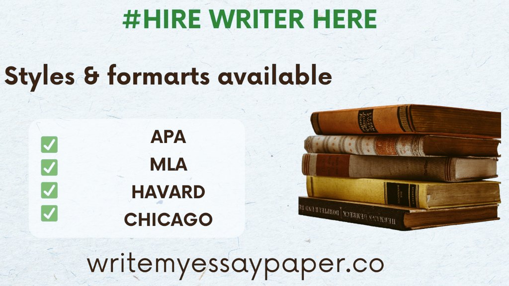 WriteMyEssayPa2's tweet photo. Hire a professional writer now! 
Dm for quality.

#ACADEMICTWITTER
#GETYOURMANUSCRIPTOUT
#amwriting
#WritingCommunity
#blackprofessor
#blackacademics

#masterdegree #collegestudent #universitystudent #campus #school #undergrad #faculty #students #student #postgraduate https://t.co/l5ldt7f8LX