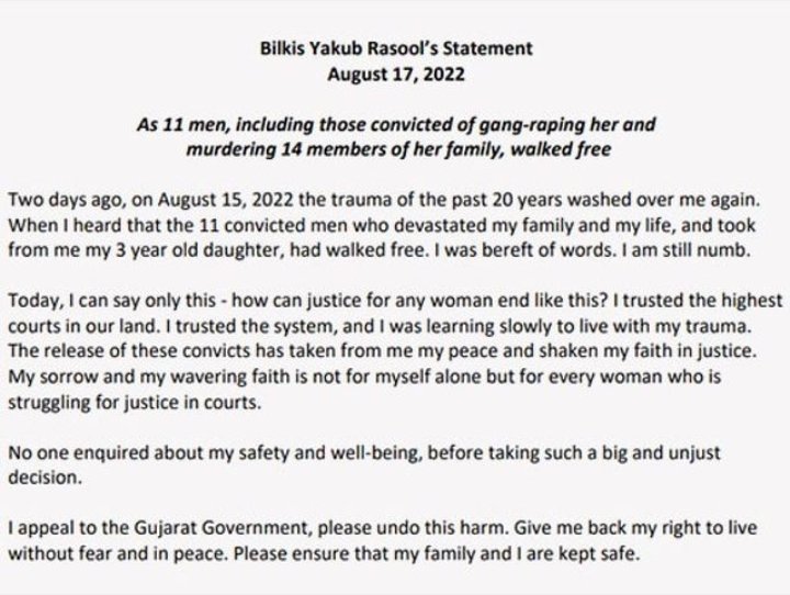 PatlePreksha's tweet photo. Is remission justified for such heinous offences?

And why powers of remission are given to the government? Politically backed criminals take undue advantage of such powers

Politics it is!
#BilkisBanoCase https://t.co/o6Eyw6ia3m