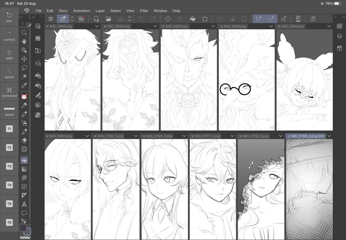 5 more to go aaaa
I can finish them all today but i have to finish all my commissions first
#wip #Genshinlmpact 