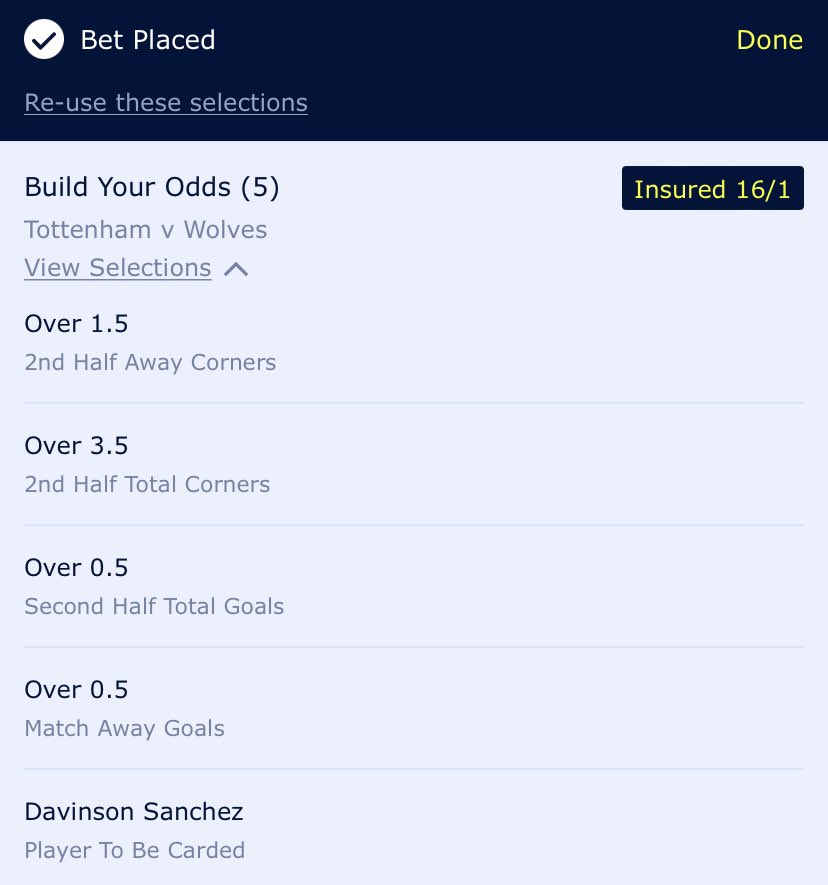 Onside_view's tweet photo. 16/1 BetBuilder - Spurs v Wolves 💰

Best bet of the season for me, so far!! 

This game’s goals &amp; if it follows the pattern of last season 2nd half will see most action. Traore coming on 2nd half guarantees corners! 

Neto up against Sanchez is a massive mismatch 👍 https://t.co/Gkr3KgYfJ5