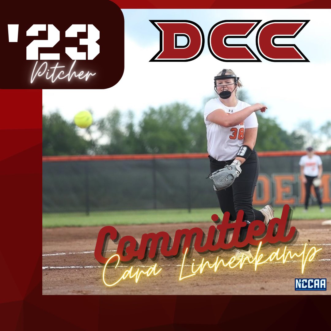 MontiVB's tweet photo. First commitment for 2023!! Excited to add a quality JUCO transfer in the circle!! #dccsoftball @cara_linnenkamp https://t.co/OZxj0343X5
