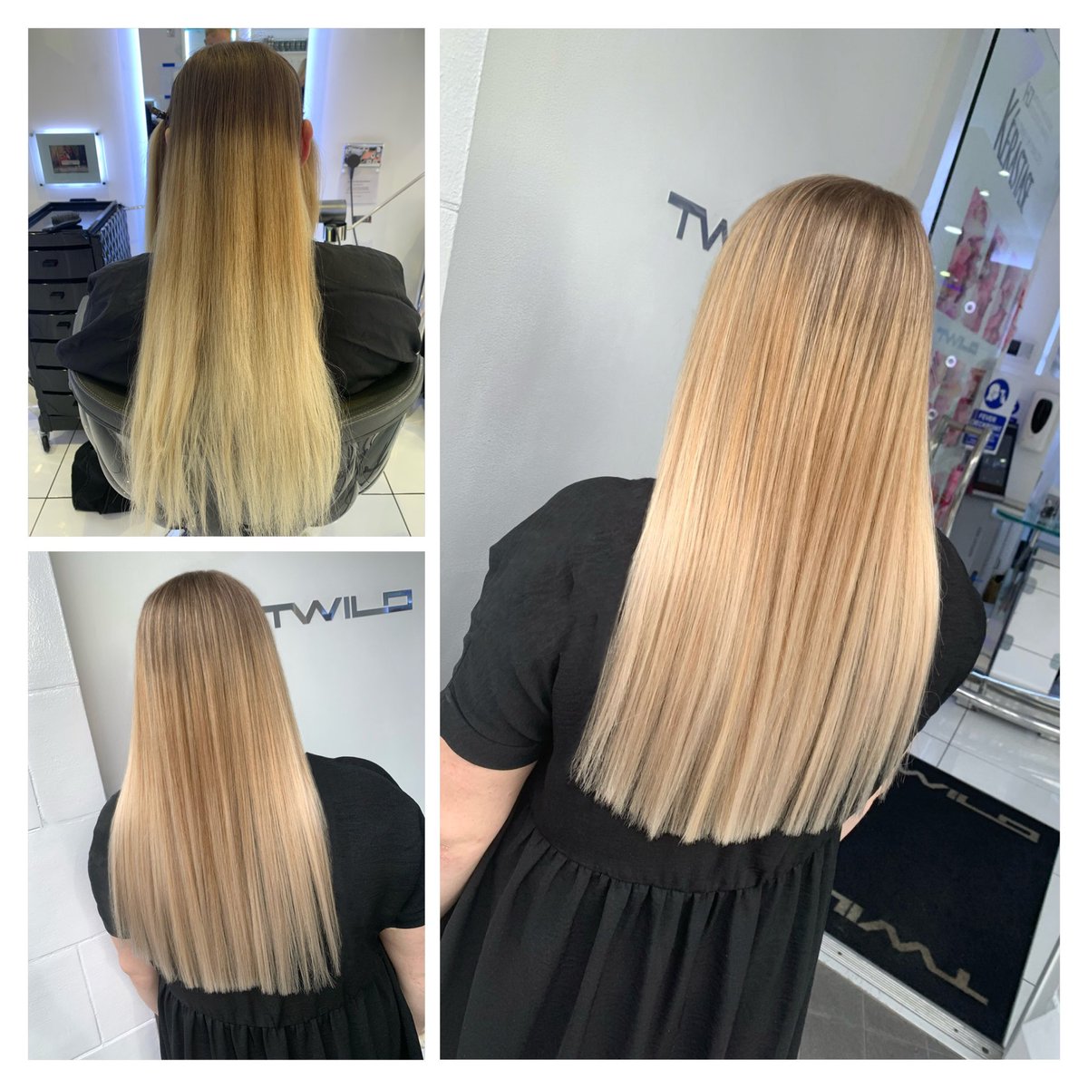 TwiloH's tweet image. | G l o s s y  C a r a m e l |  We’re completely in awe of this beautiful colour blend flawlessly revived back to life by the talented hands of Hugo ♡︎

#LicenceToCreate  #AskForWella  #CaramelBlend   #BlondeBlend  #HairOfTheDay  #SummerSweep  #TwiloStyled