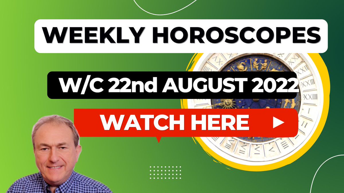 HoroscopeAce's tweet photo. #Horoscope #horoscopes #astrology WC 22nd August FREE Weekly Video Horoscopes for every zodiac sign or ascendant....

https://t.co/kmjpuoqNw2 https://t.co/TSJS8P65yq