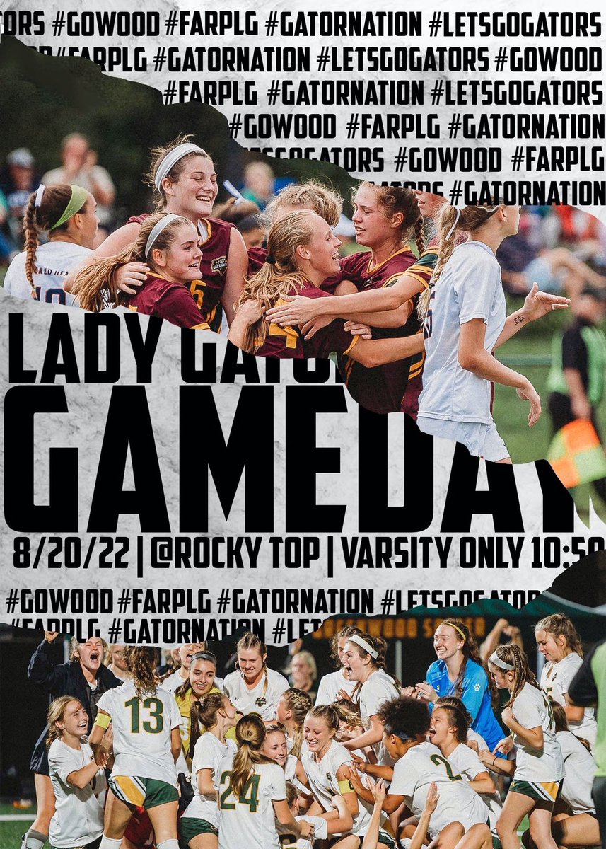 🚨GAMEDAY🚨
Smoky Mountain Cup
🆚Greeneville (TN)
🕙10:50am ET
📍Rocky Top Sports World

#GOWOOD ✌️💚🐊 #FARPLG

Graphic <a href="/hannah_carter01/">Hannah Carter</a>