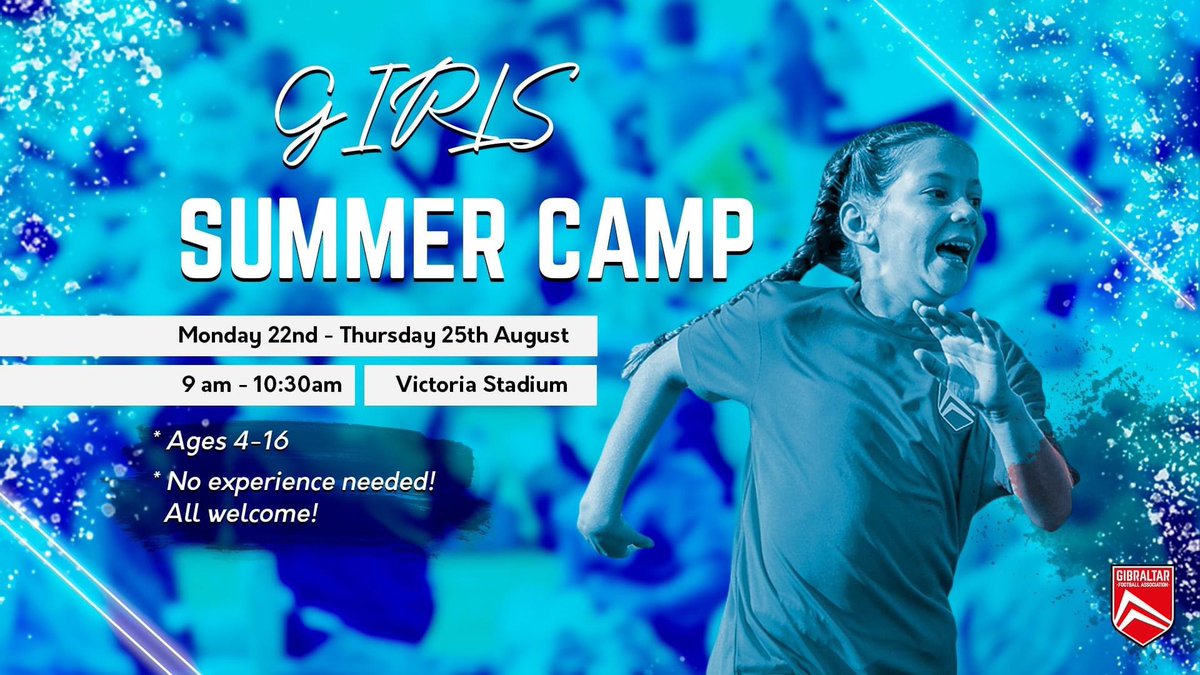 SIGN UP NOW‼️ Our Girls Summer Camp kicks off on Monday at the Victoria Stadium 🏃‍♀️ Running from 9am-10:30am the Girls Summer Camp is open for all girls aged 4–16 and ends on 25/08/22 ⚽ Click the link below and sign up now👇 forms.gle/jx1FYD3j8HrBBW…