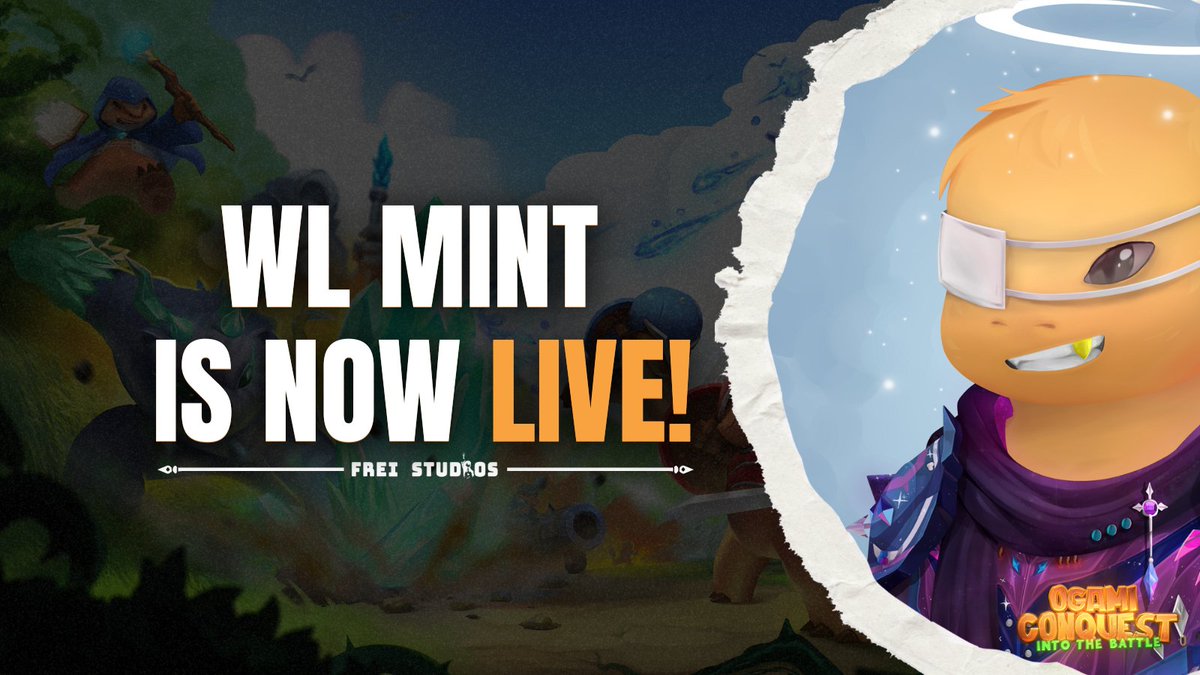 🚨WL Minting Is Now LIVE!🥳

👉 mint.ogamiconquest.io 👈

Price: 90 $MATIC per NFT

Don't have $MATIC? No worries! We added payment with Credit Card through <a href="/papercheckout/">Paper</a> 

Share your minted Ogami Mages below! 👇
#OgamiMintParty