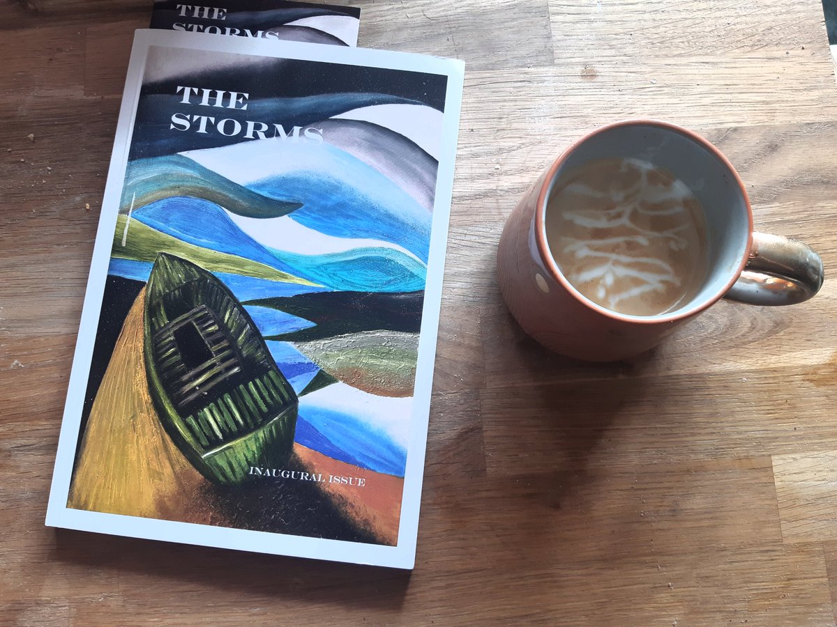tarryathome's tweet photo. Coffee break with added Storms! Delighted to have a love poem in this beautiful journal - warm congratulations to editors @deuxiemepeau and @gaynorkane! #TheStorms @StormsJournal @EatTheStorms #PoetryCommunity #PoetryLovers https://t.co/SBtBHvBoFO