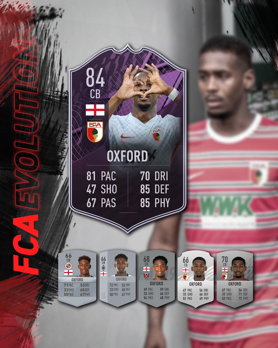 fca_eSports's tweet photo. Die Evolution von #Oxford. 🔥 In #FIFA22 wurde die starke Leistung von #AirOx mit einer 84er Karte belohnt! ✈️ Welches Rating hätte er sich in #FIFA23 verdient? 👇
Weitere Teile gibt es auf unserem Kanal. 🙌 #FCAeSports https://t.co/UkEFY2pUph