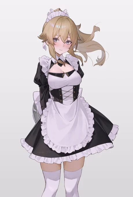 メイドのジンさん描きました 