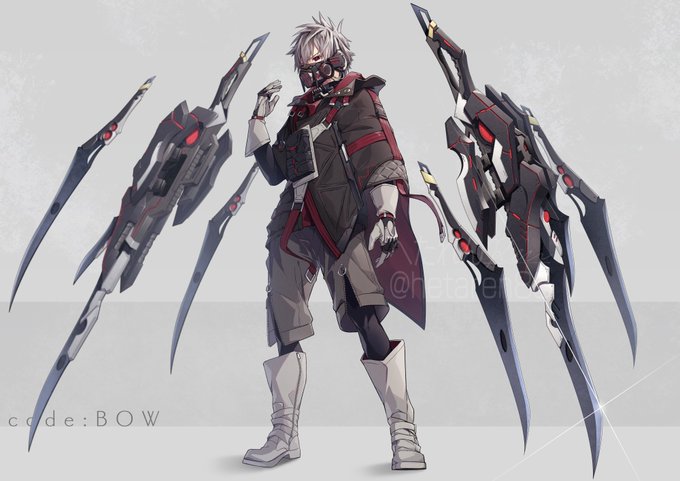 V用アバターのビジュアルイラストと3面図ができた 