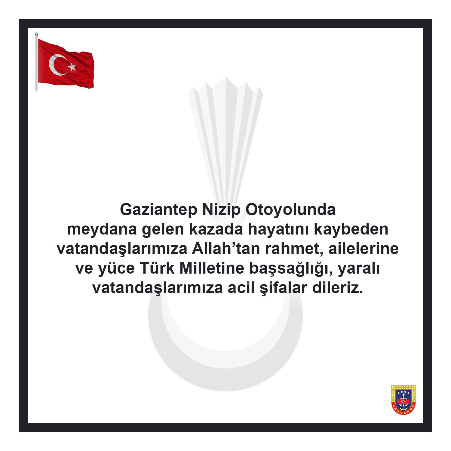 T.C. Jandarma Gn. K on Twitter "Başımız sağ olsun.🇹🇷 https//t.co