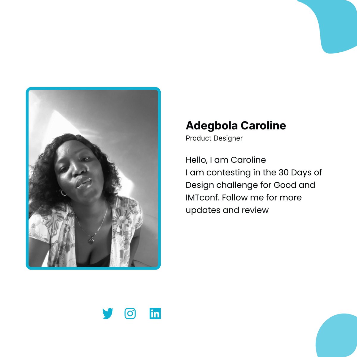 Ebun_19's tweet image. Hi guys,
Day 1
Better late than never, i decided to hop on the 30 days design challenge. Follow me for updates
 #I4GDesignChallenge #I4G30DaysOfDesign #i4G @Ingressive4Good #IMTconf