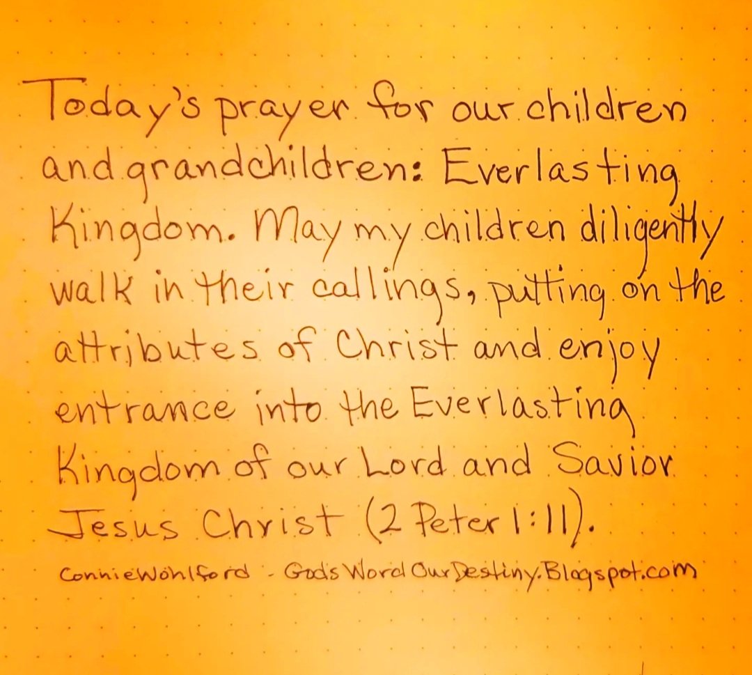 wohlford_connie's tweet photo. Today ...
#EverlastingKingdom #Everlasting #Kingdom #walk #puton #attributes #likeChrist #enjoy #entrance #LordAndSavior #diligence #diligent #bediligent #prayforchildren #GodsWordOurDestiny #RiseUp https://t.co/exXzjjnuoM https://t.co/fZLulzxhGf