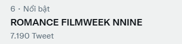 NineVNFP's tweet photo. Xuất hiện rồi !!
KW trending at No.6 in VN 

ROMANCE FILMWEEK NNINE
#GQCxLushan3rdIRFW https://t.co/aRIzbhphHp