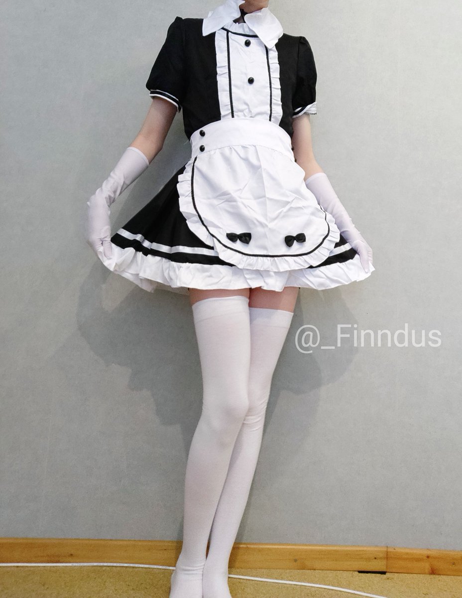 Finndus on Twitter "I cleaned my room while wearing the maid outfit
